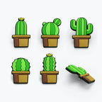 Cactus Push Pins, Set of 5 – Cute Potted Cactus Drawing Pins for Cork Boards