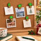 Cactus Push Pins, Set of 5 – Cute Potted Cactus Drawing Pins for Cork Boards