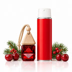 Car Air Freshener Gift Set with Hanging Glass Diffuser and Spray