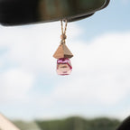 Car Air Freshener Gift Set with Hanging Glass Diffuser and Spray