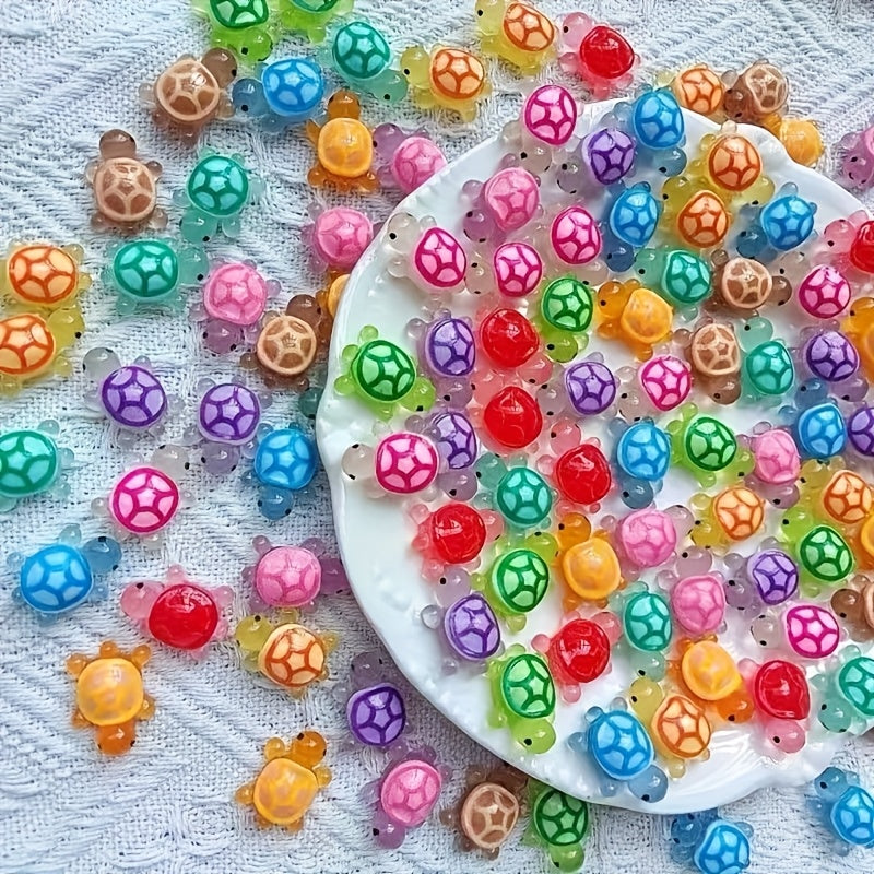 47 Glow-in-the-Dark Mini Resin Turtles, Tiny Stocking Surprise