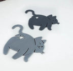 Cheeky Cat Bum Bag Clips, Pack of 2 – Funny Kitchen Gift for Cat Lovers