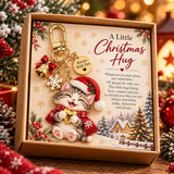 Christmas Animal Keyring Charm with Message Card – Gift Boxed