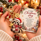 Christmas Animal Keyring Charm with Message Card – Gift Boxed