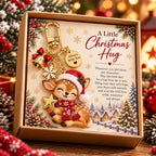 Christmas Animal Keyring Charm with Message Card – Gift Boxed