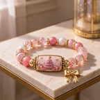 Christmas Beaded Charm Bracelet – Festive Scene and Dangling Charm