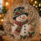 Christmas Diamond Art Hanging Ornament Kit with Pearl Beads