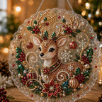Christmas Diamond Art Hanging Ornament Kit with Pearl Beads