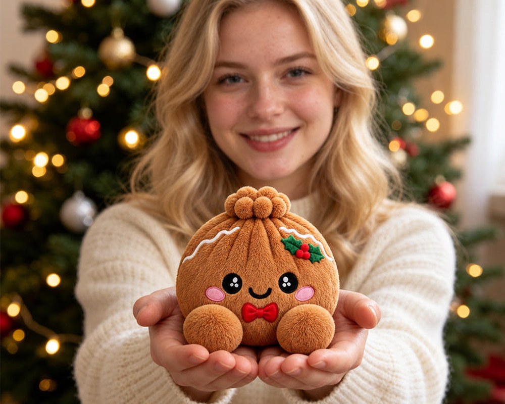 Christmas Dumpling Plush Toy – Soft Squeeze Stocking Filler