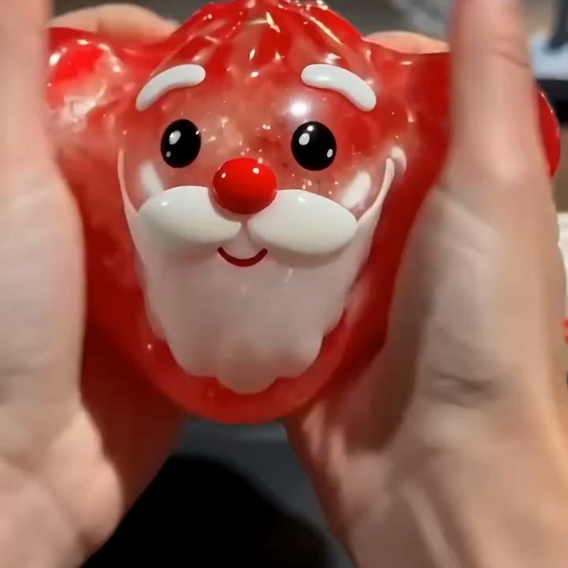 Christmas Glitter Dumpling Squishy in a Mini Steamer Tin
