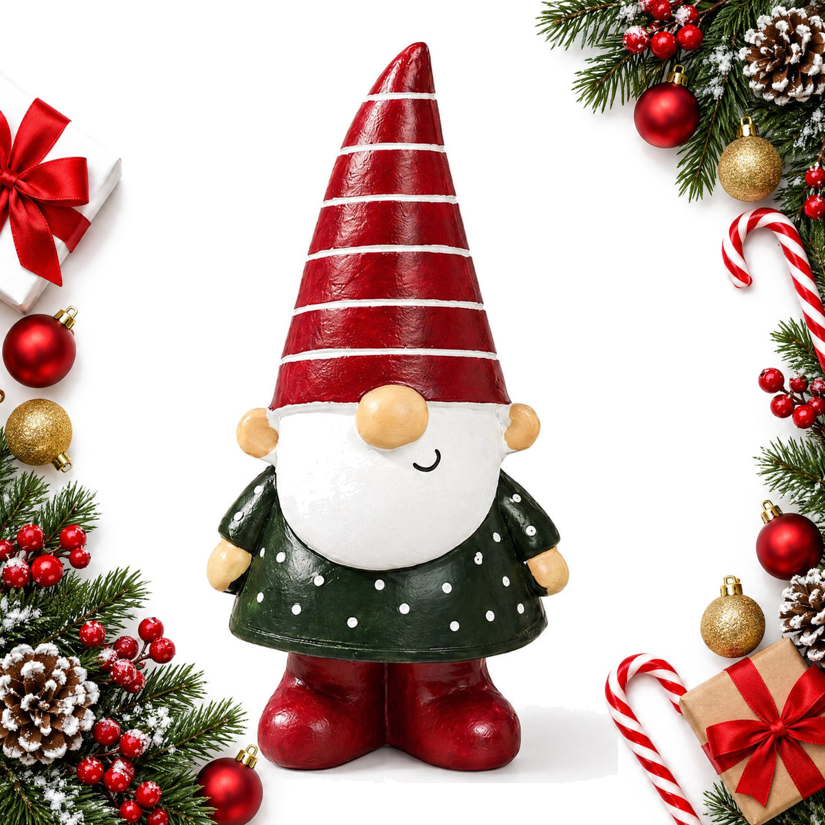christmas gonk figurine with red and white striped hat — Christmas stocking filler gift