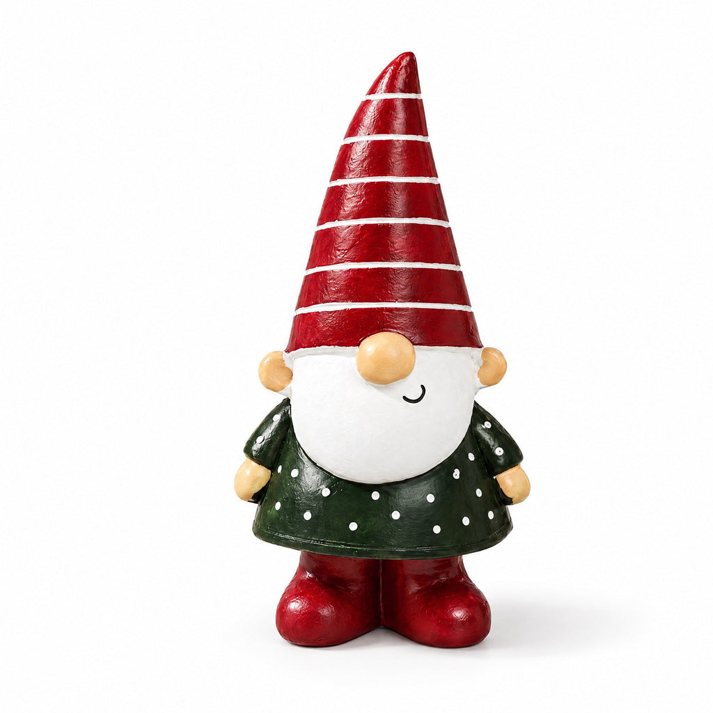 Christmas Gonk Figurine with Red and White Striped Hat
