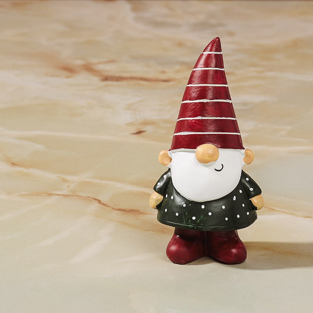 Christmas Gonk Figurine with Red and White Striped Hat
