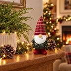 Christmas Gonk Figurine with Red and White Striped Hat