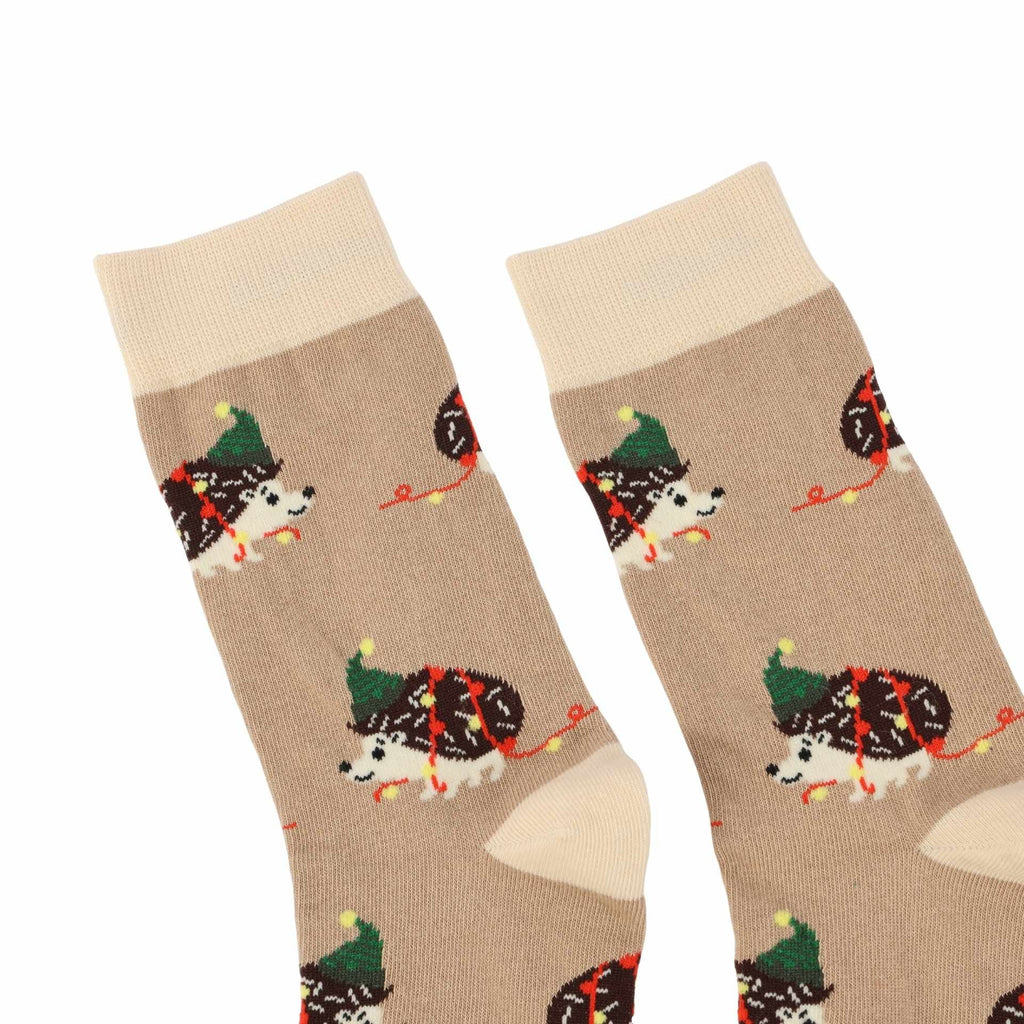 Christmas Hedgehog Bamboo Socks – Soft Festive Stocking Filler