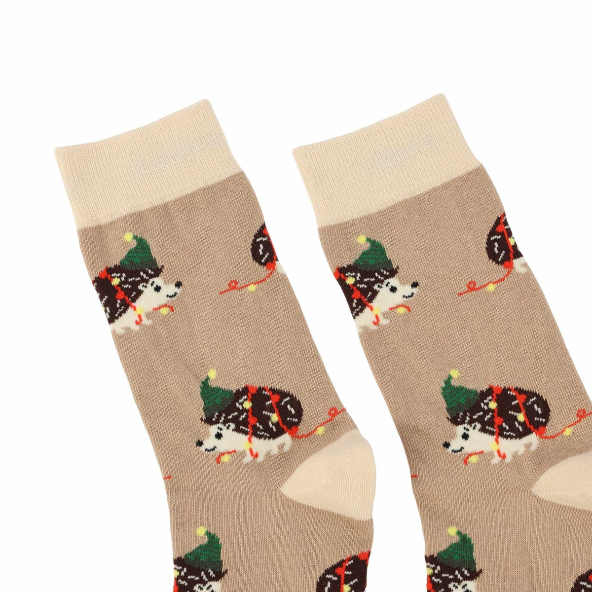 Hedgehogs dressed up for Christmas
