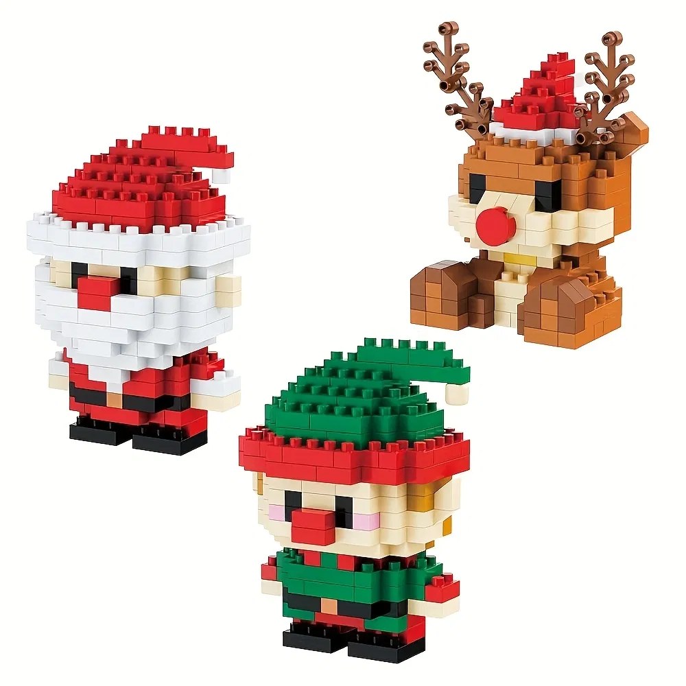 Christmas Mini Building Block Figures – Santa, Elf, Reindeer and More