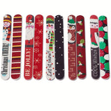 Christmas Nail Files Set of 5 – Double-Sided 180/240 Grit Emery Boards