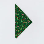 Christmas Print Dog Bandana, Tie-On or Collar Loop, One Size