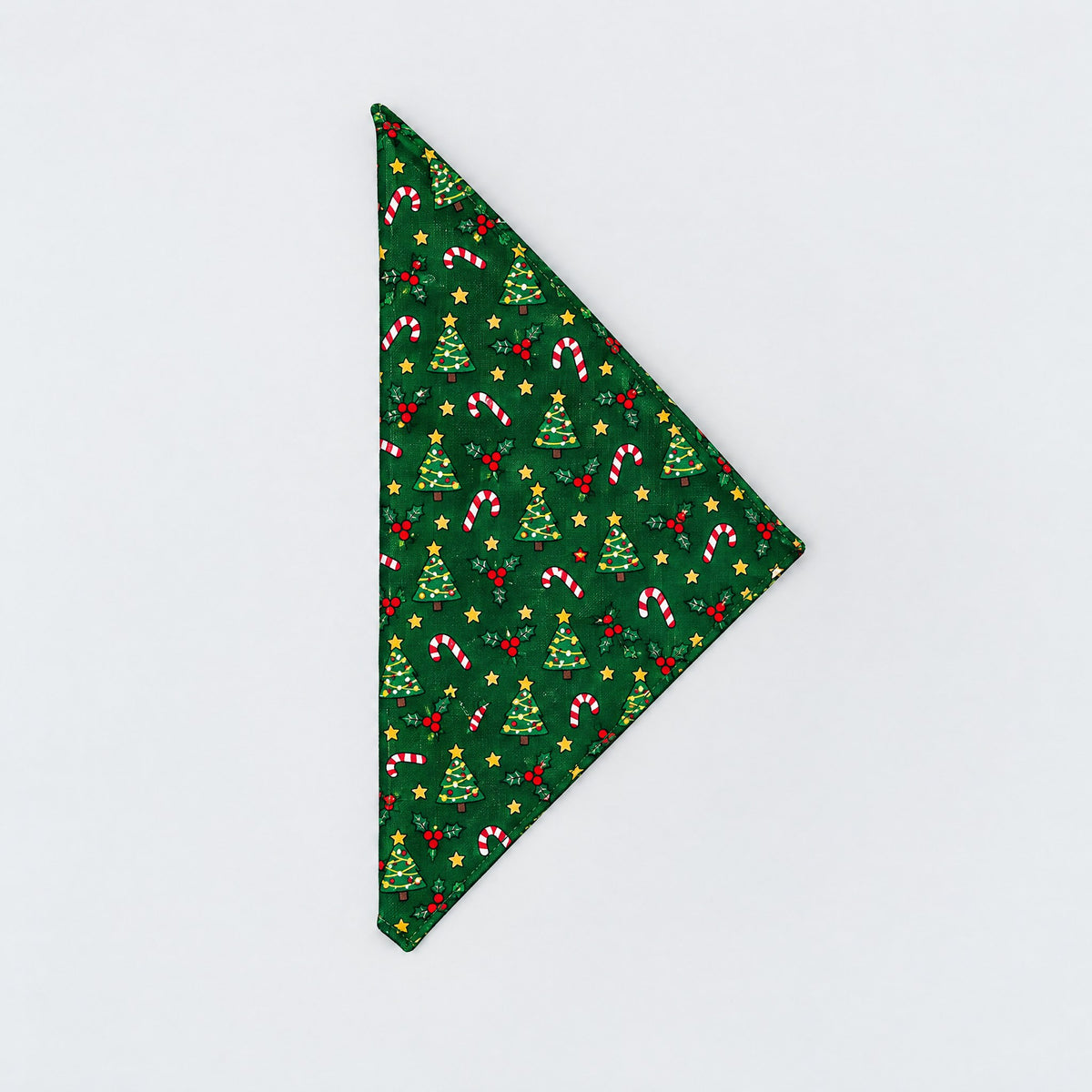Christmas Print Dog Bandana, Tie-On or Collar Loop, One Size