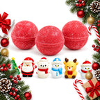 christmas surprise bath bombs for kids 3 fizzers with hidden figures — Christmas stocking filler gift