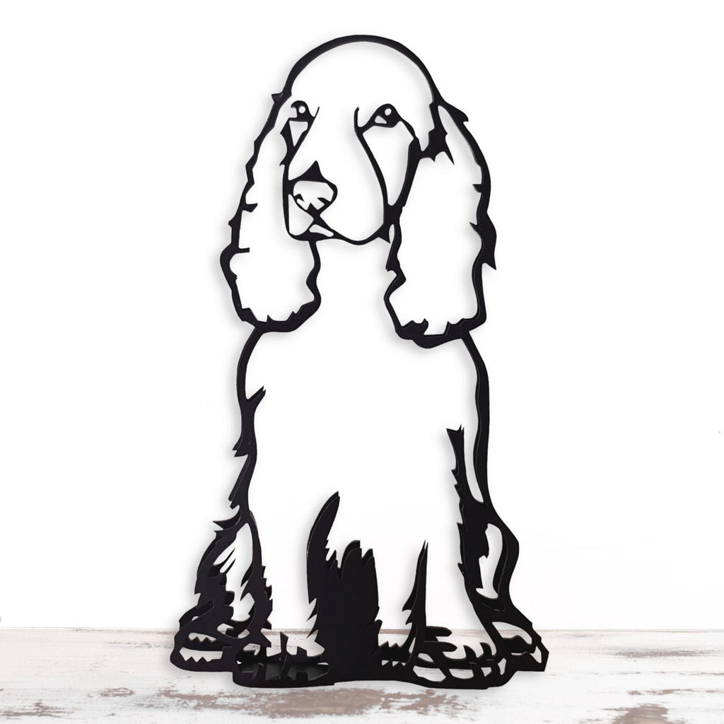 Cocker Spaniel Metal Silhouette Statue – Minimalist Dog Lover Gift