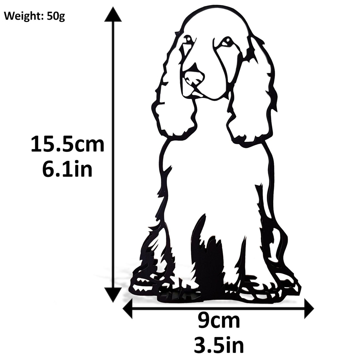 Cocker Spaniel Metal Silhouette Statue – Minimalist Dog Lover Gift