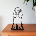 Cocker Spaniel Metal Silhouette Statue – Minimalist Dog Lover Gift