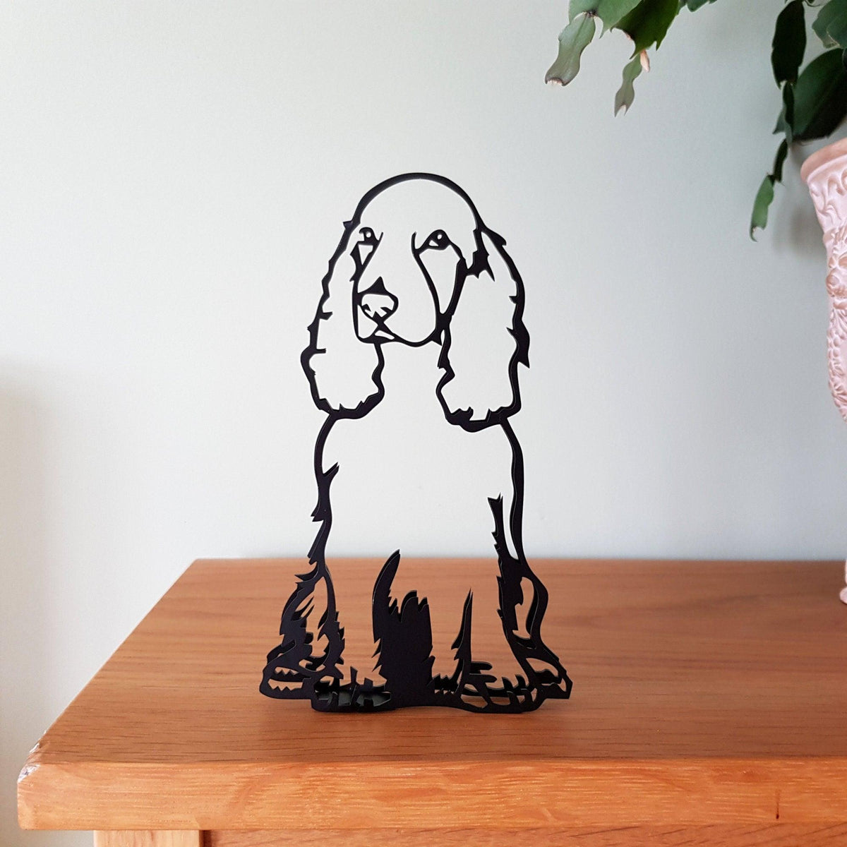 Cocker Spaniel Metal Silhouette Statue – Minimalist Dog Lover Gift