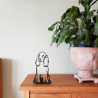 Cocker Spaniel Metal Silhouette Statue – Minimalist Dog Lover Gift