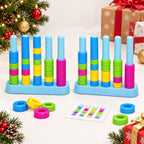Colour Sorting Ring Race Game – 2-Player Stacking Puzzle for Families