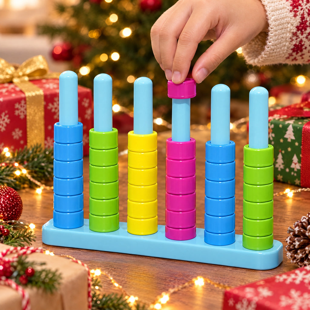 Colour Sorting Ring Race Game – 2-Player Stacking Puzzle for Families