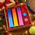 Colourful Tennis Racket Overgrips 3-Pack with Vibration Dampeners