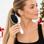 Compact Slick-Back Smoothing Hair Brush for Sleek Buns and Ponytails