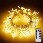 Copper Wire Cluster Fairy Lights with Remote, 8 Lighting Modes