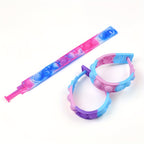 18 Push Bubble Fidget Bracelets, Adjustable Silicone Party Pack