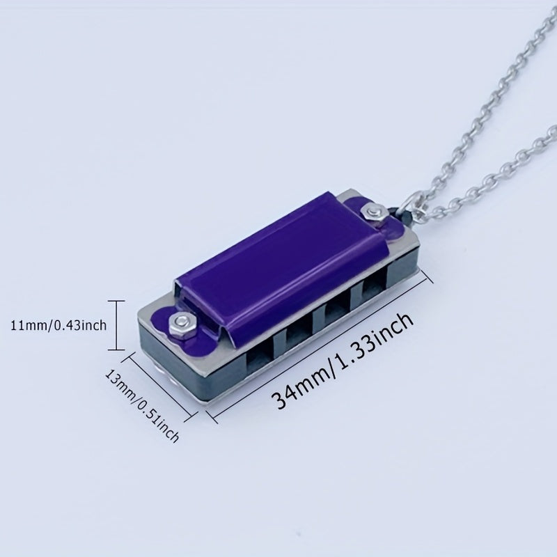 Mini Harmonica Necklace – Playable 4-Hole, 8-Note Pendant