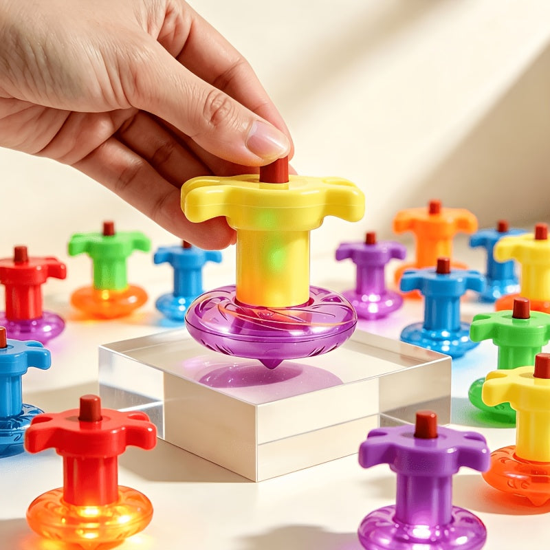 Spinning Tops Party Bag Set – 22 Tops with Push Launchers