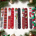 Christmas Nail Files Set of 5 – Double-Sided 180/240 Grit Emery Boards