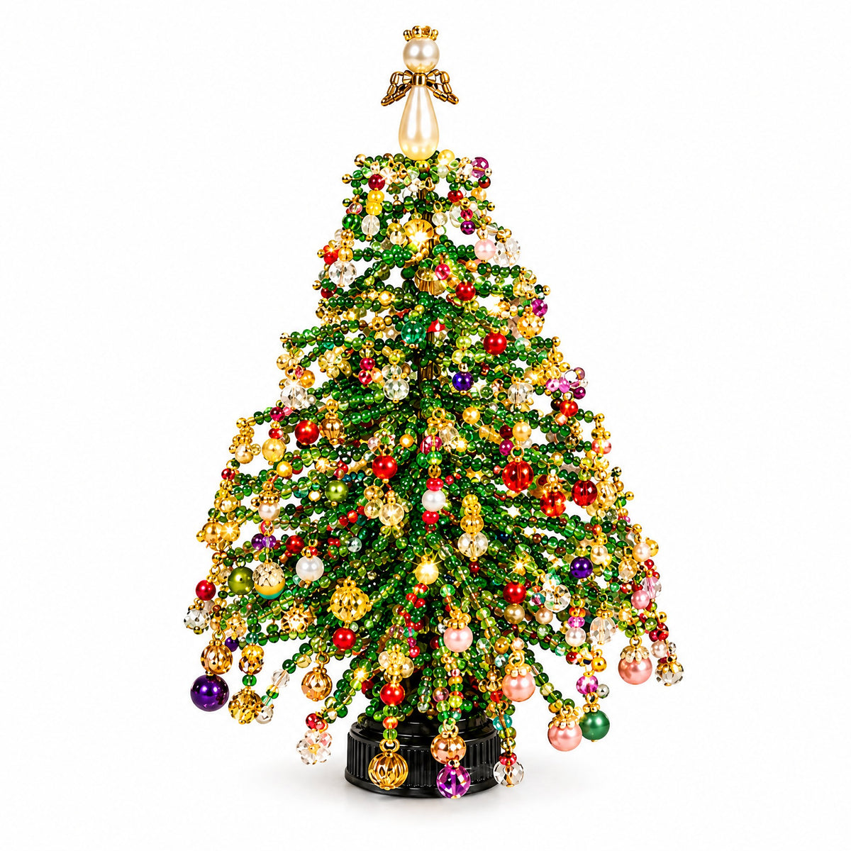 DIY Beaded Mini Christmas Tree Craft Kit, Make Your Own Decoration