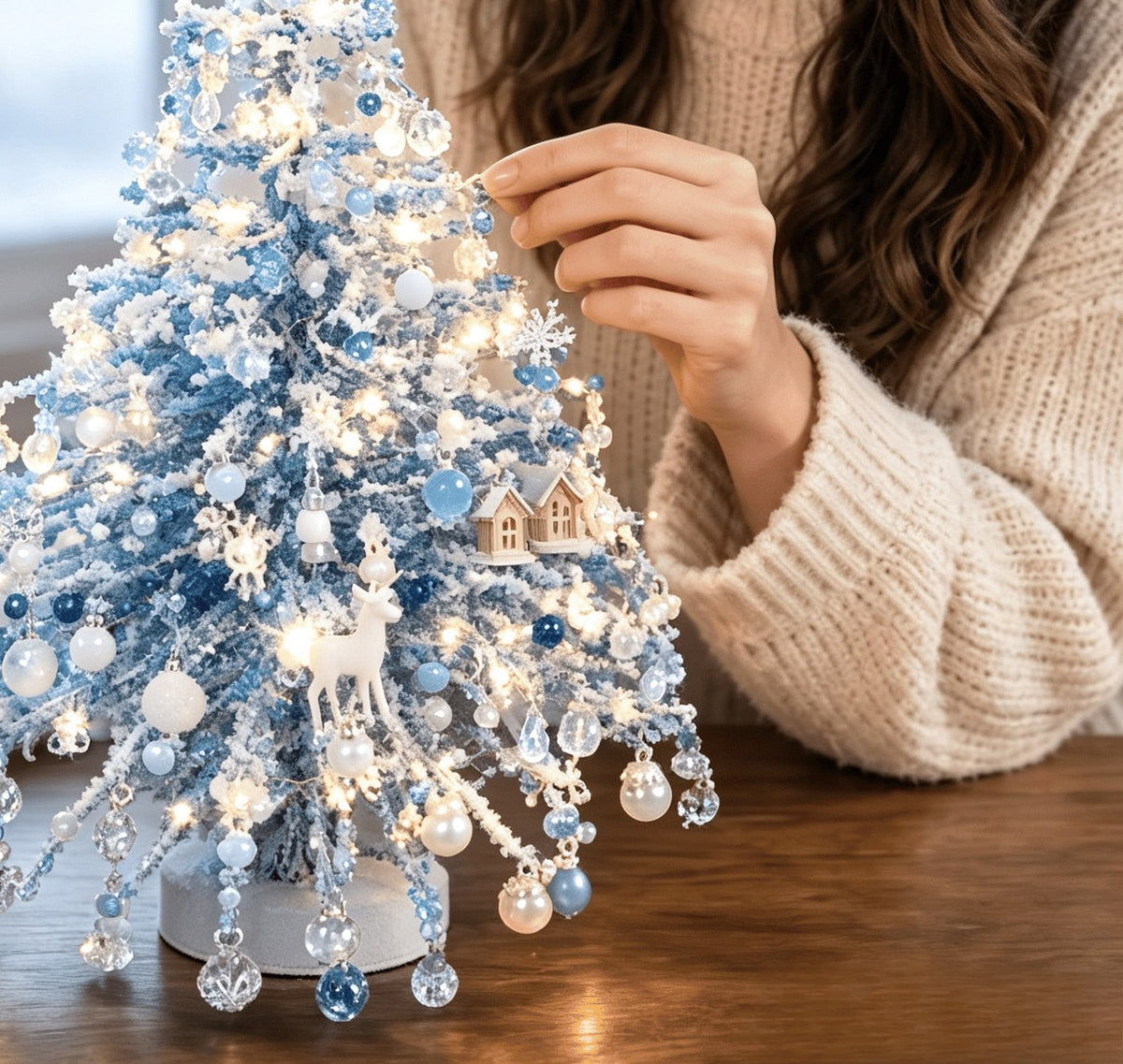 DIY Beaded Mini Christmas Tree Craft Kit, Make Your Own Decoration