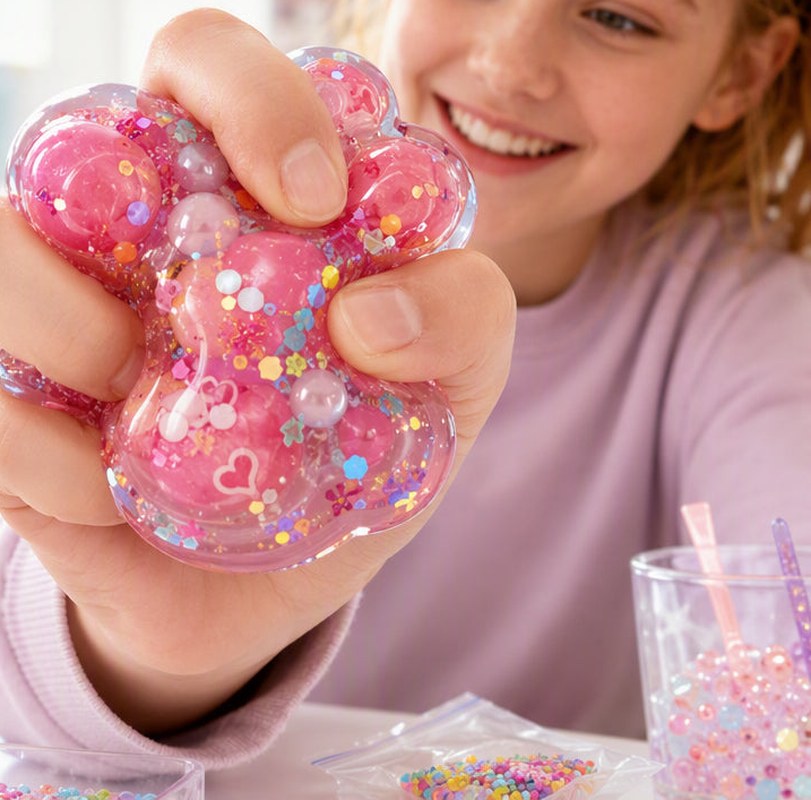 DIY Cat Paw Squishy Making Kit with Beads and Sequins