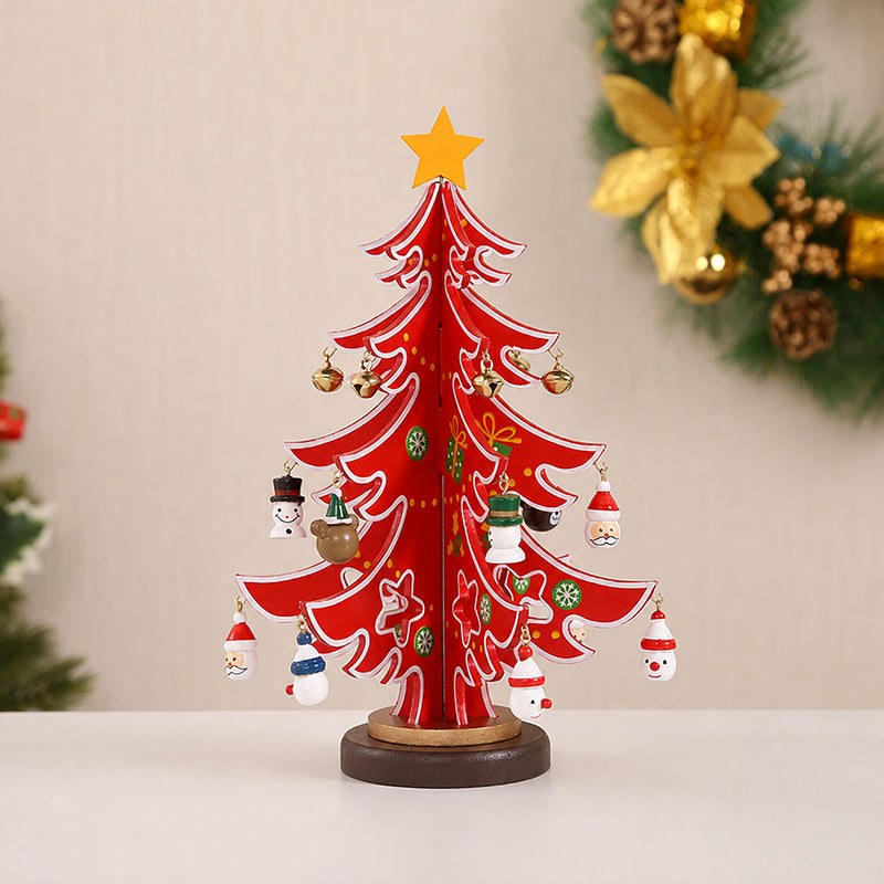 DIY Wooden Tabletop Christmas Tree – Slot Together & Decorate Kit