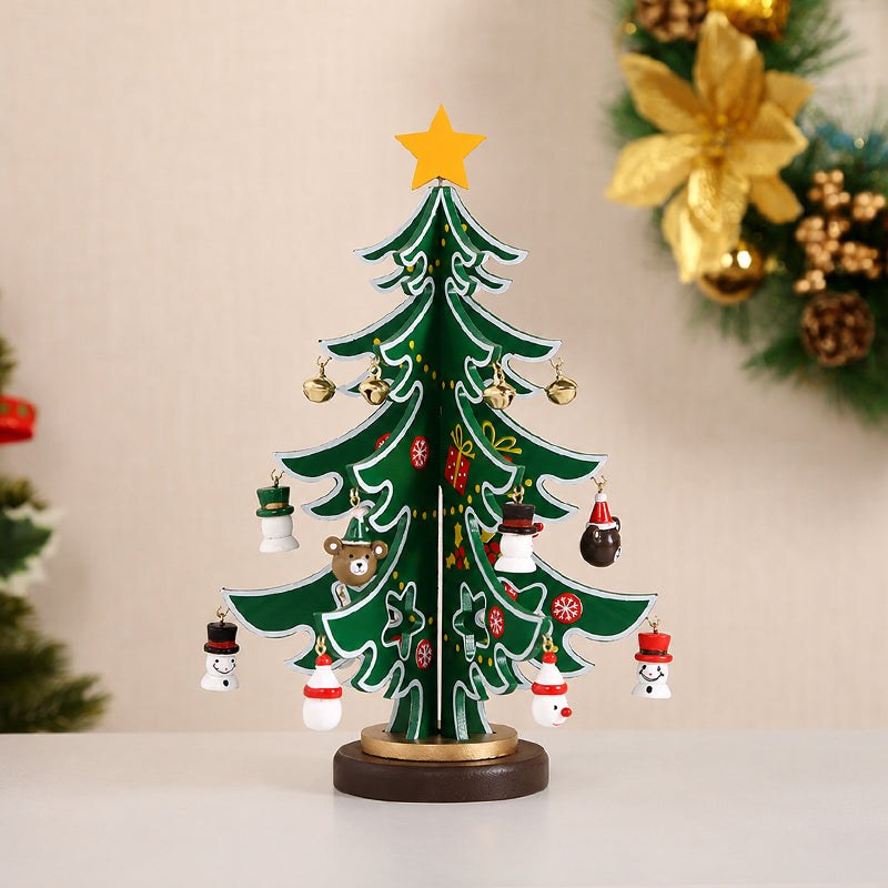 DIY Wooden Tabletop Christmas Tree – Slot Together & Decorate Kit