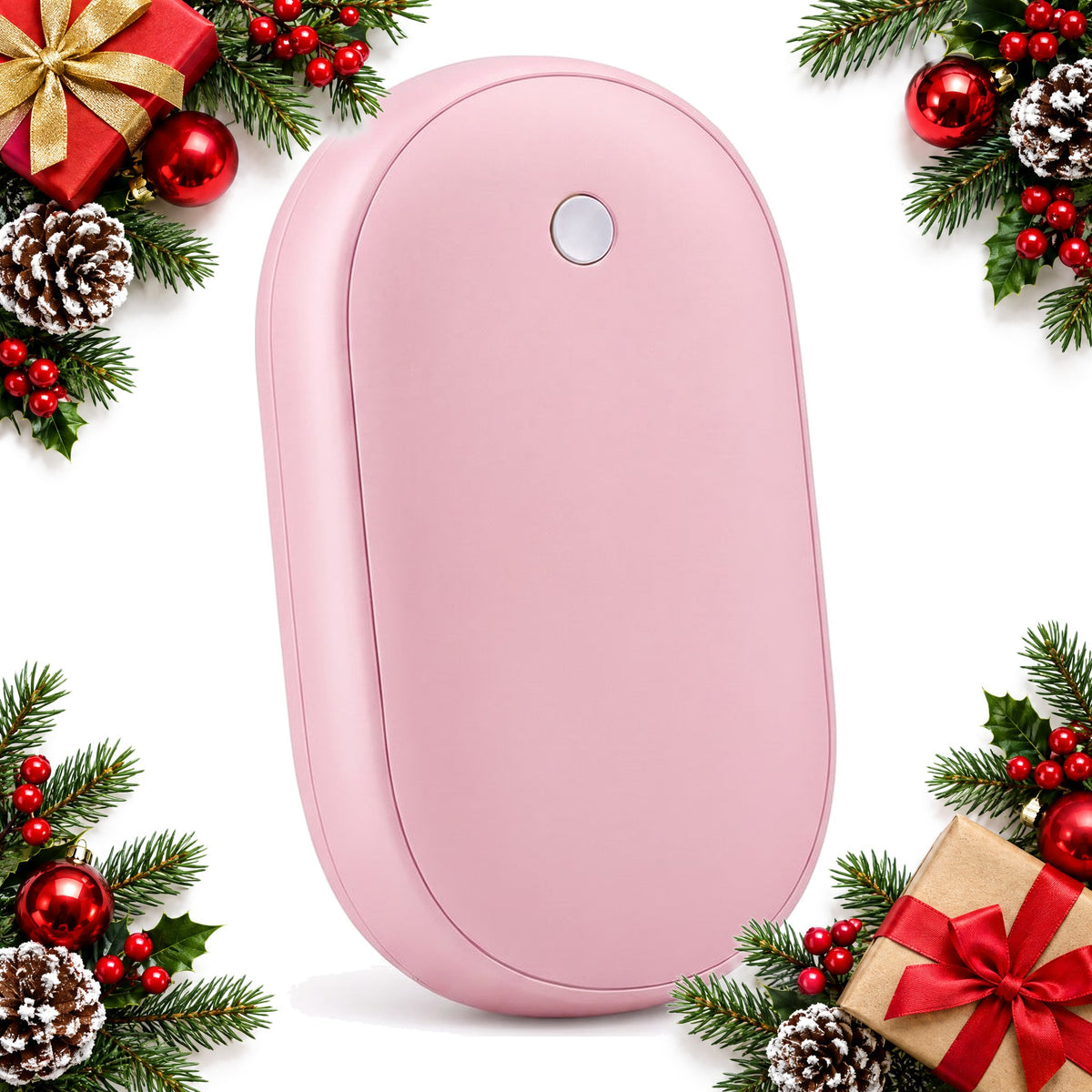 double sided pocket hand warmer with 3 heat levels — Christmas stocking filler gift
