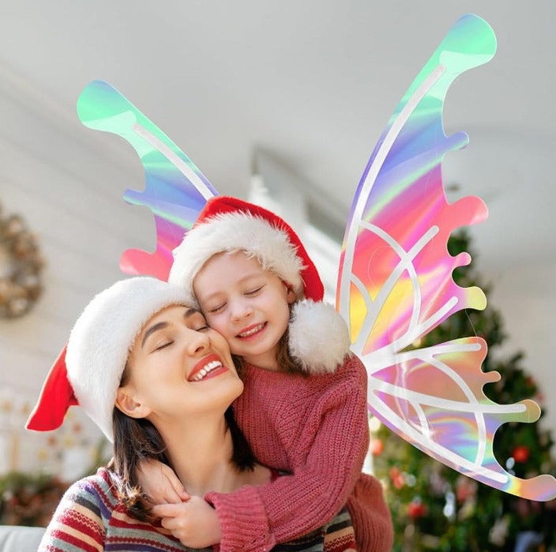 Electric Fluttering Fairy Wings for Kids – Light-Up Wings with Music