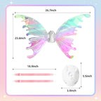 Electric Fluttering Fairy Wings for Kids – Light-Up Wings with Music