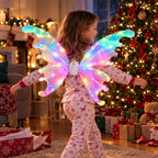 Electric Fluttering Fairy Wings for Kids – Light-Up Wings with Music
