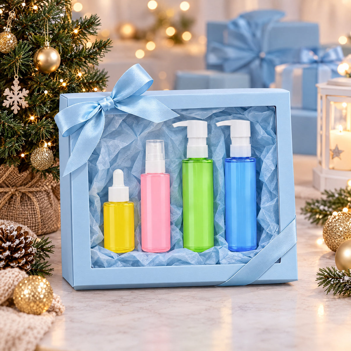 Essential Skincare Mini Gift Set, 4-Step Cleanse, Tone and Hydrate