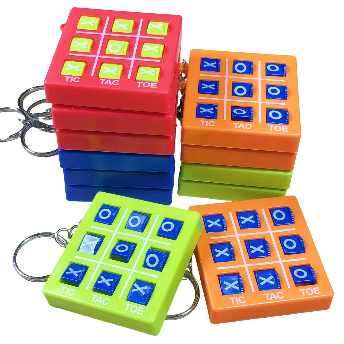 Mini Tic Tac Toe Keyring Games – Pack of 12 Pocket Games